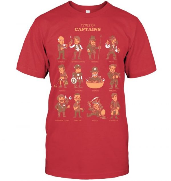 Types Of Captains Stawar T Shirt #6 - Image 4
