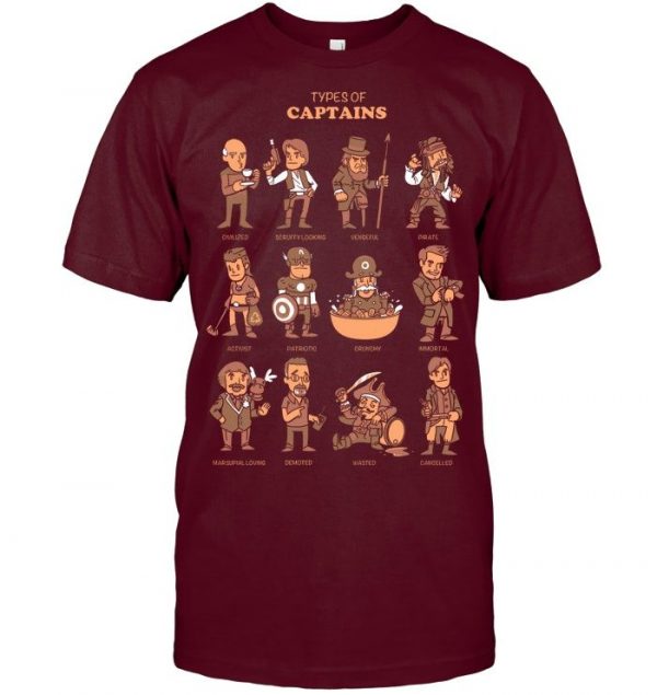 Types Of Captains Stawar T Shirt #6 - Image 8