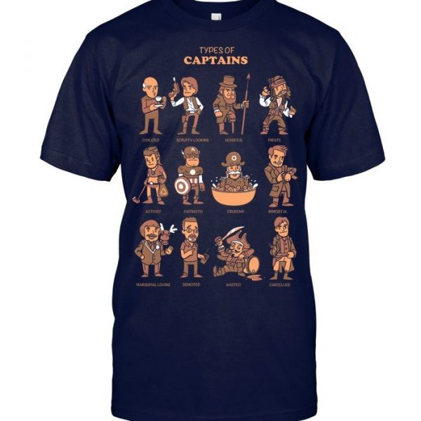 Types Of Captains Stawar T Shirt #6