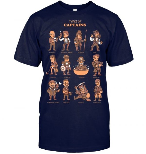 Types Of Captains Stawar T Shirt #6