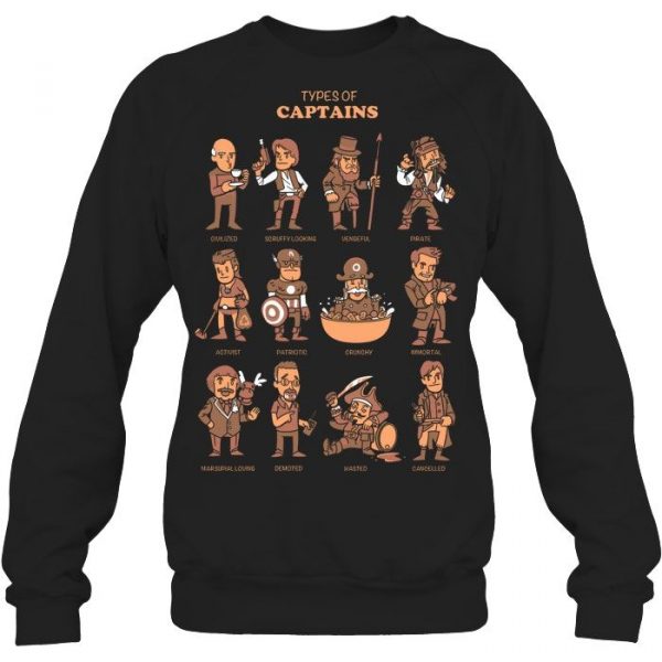 Types Of Captains Stawar T Shirt #7