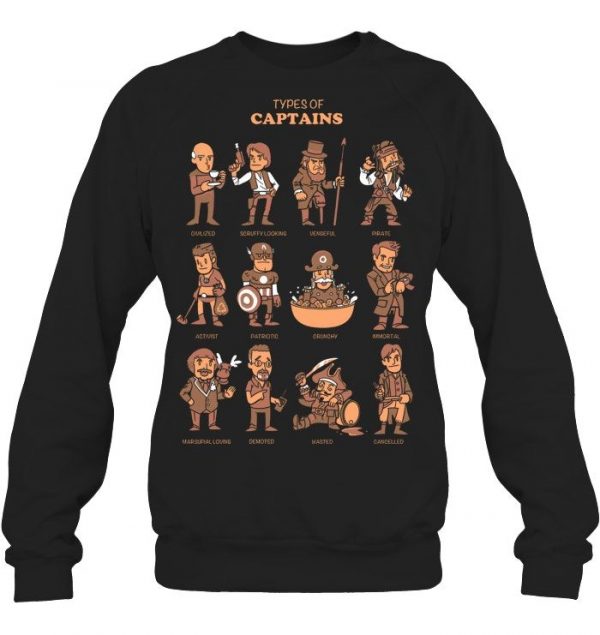 Types Of Captains Stawar T Shirt #7