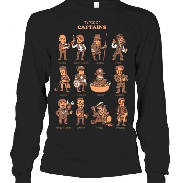 Types Of Captains Stawar T Shirt#2