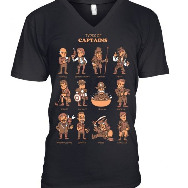 Types Of Captains Stawar T Shirt #4