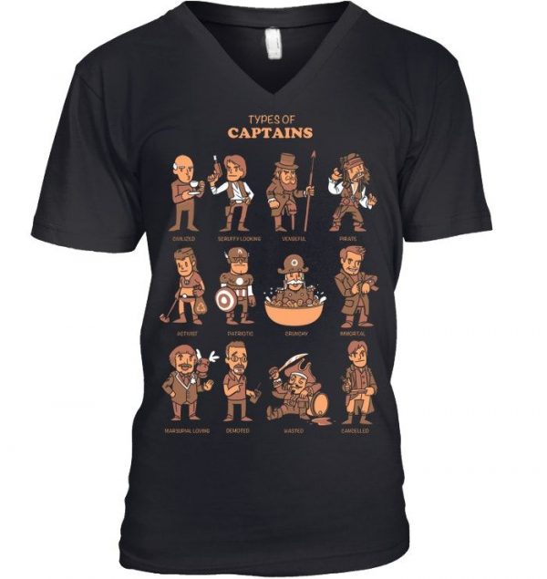 Types Of Captains Stawar T Shirt #4