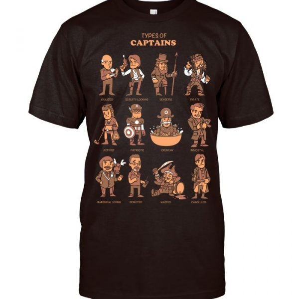 Types Of Captains Stawar T Shirt