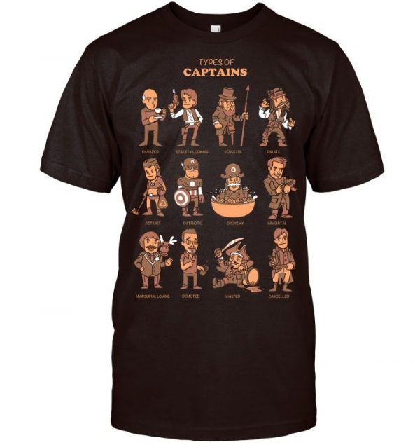 Types Of Captains Stawar T Shirt