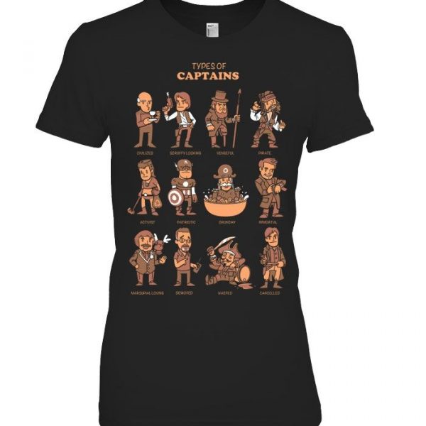 Types Of Captains Stawar T Shirt #3
