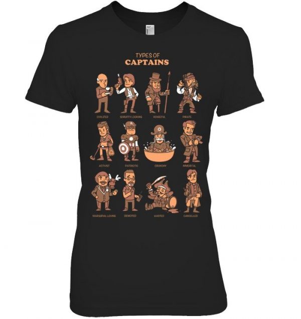 Types Of Captains Stawar T Shirt #3