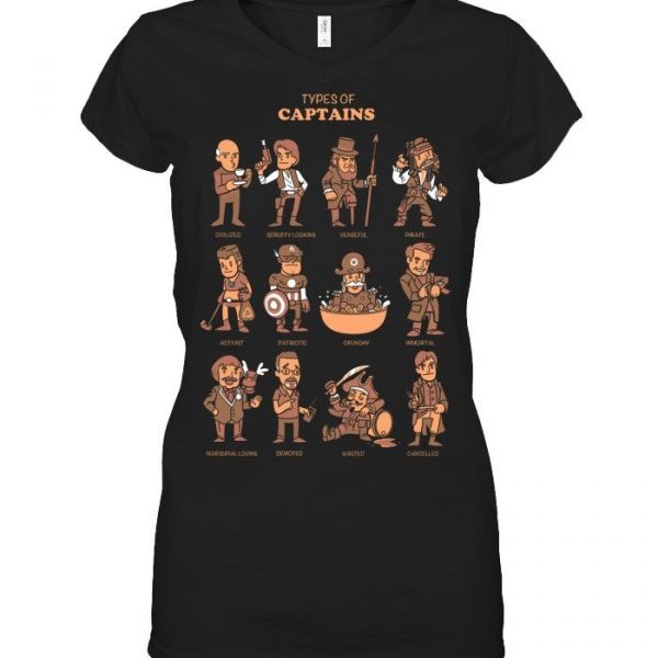 Types Of Captains Stawar T Shirt #1