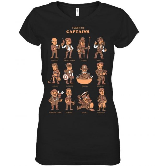 Types Of Captains Stawar T Shirt #1